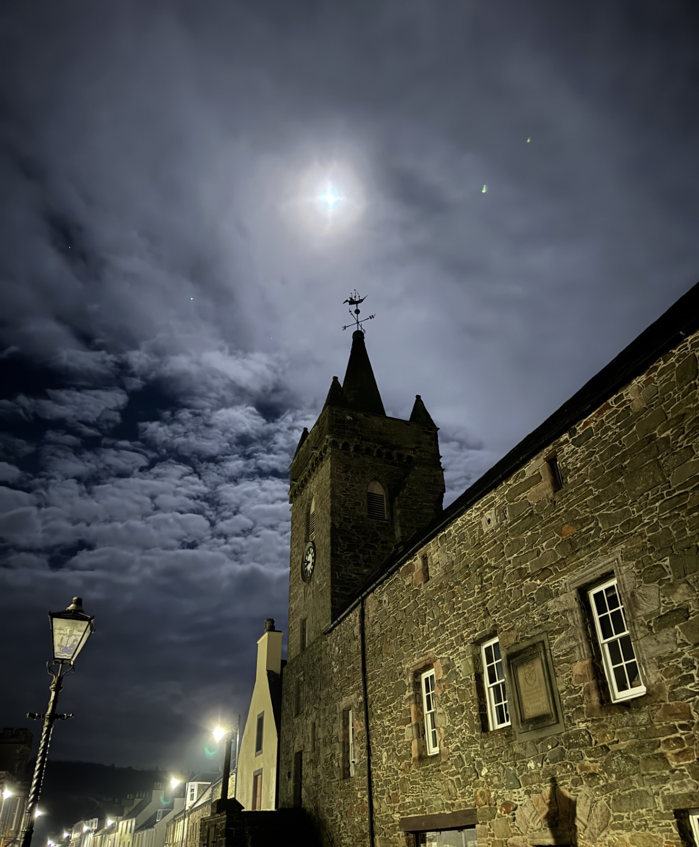 Atmospheric Kirkcudbright at night