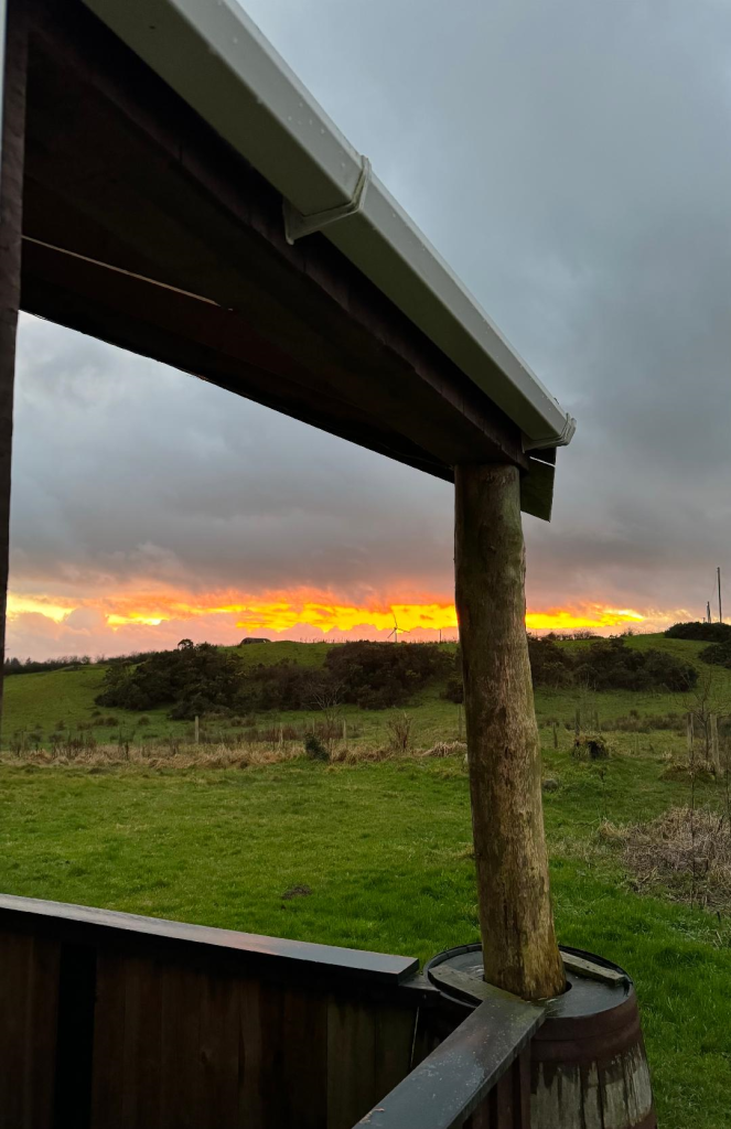 sunset view from lodge